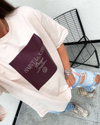 T-shirt damski luźny z nadrukiem Polska