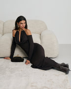 Minimalistyczna sukienka maxi premium - elegancka stylizacja wieczorowa